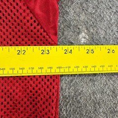 VINTAGE Russell Jersey Mens XL Red V Neck Mesh Football Practice Polyester Y2K