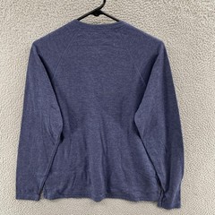 Faherty Shirt Mens Medium Blue Cloud Cotton Long Sleeve Henley Raglan Top