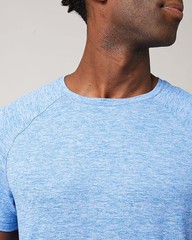 Cool Men’s Active T-Shirt | Raglan Short Sleeve | Quick Dry | Anti-Odor, Blue…