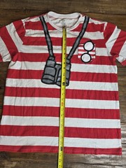 Vintage Official Where’s Waldo? Graphic Striped T-Shirt XL – 90s Novelty – MINT
