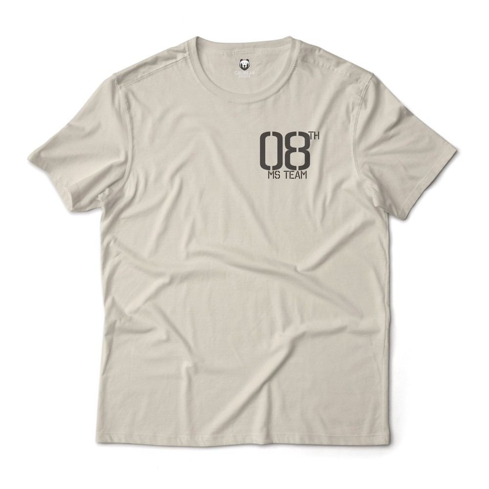 08th MS Team Mobile Suit Gundam Anime Chest Print Graphic T-Shirt
