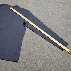 Public Rec Shirt Mens Large Heather Navy Go To Long Sleeve Performance Crewneck
