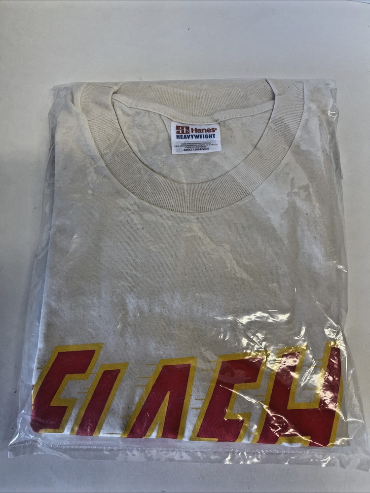 Vintage Hanes Heavy Weighty L DC Comics The Flash Graphitti Red T Shirt NWOT