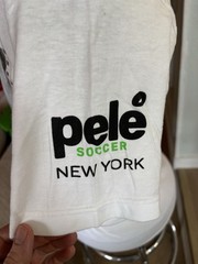 New Licensed Pele Soccer with Muhammad Ali T-Shirt Adult Medium White Unworn
