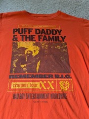 The Notorious Remember B.I.G. Puff Daddy & The Family Tour T Shirt Size L