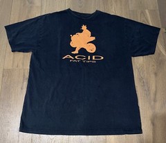 VTG ACID CIGARS PROMO TEE TOBACCO SMOKING FAT TIPS SZ XL ? 23.5×29 BIKER GRUNGE