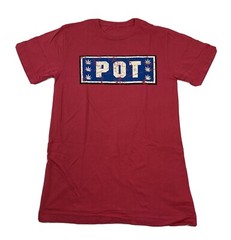 POT Legalize Marajuana Cannibus Vote Men’s T Shirt X-Large Red Weed Bud 420