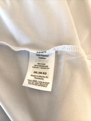 ATHLETIC WORKS DriWorks White Short Sleeve Crew Neck Jersey T-Shirt Sz 2XL