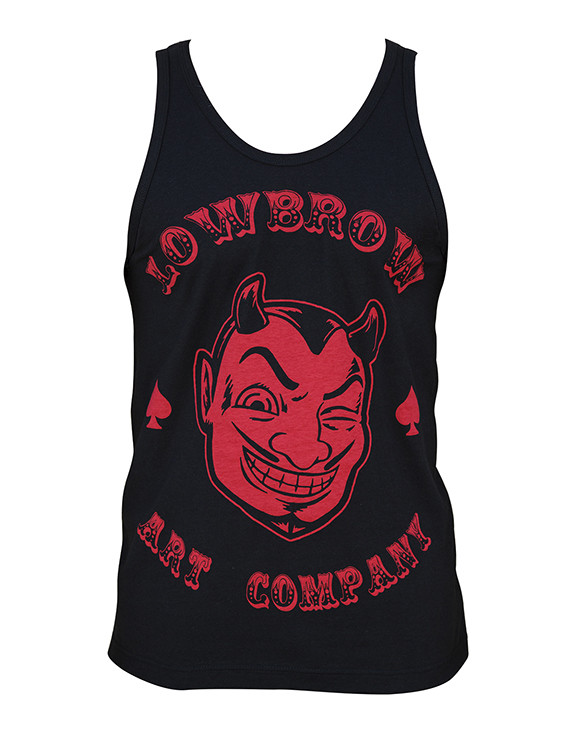 NWT Lowbrow Art Company RED DEVIL Tank Top BLACK SMALL-2XLARGE LIMITED RELEASE