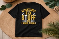 Fix Things Know Things Mechanic Handy Gift Gildan Tee Men
