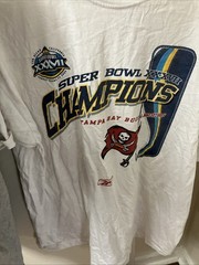 Y2K Reebok Tampa Bay Buccaneers Super Bowl XXXVII Lot Of 2 T Shirts Wear Read