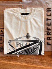 2 PRADA Cotton T-Shirts Black And White Men’s Size Medium