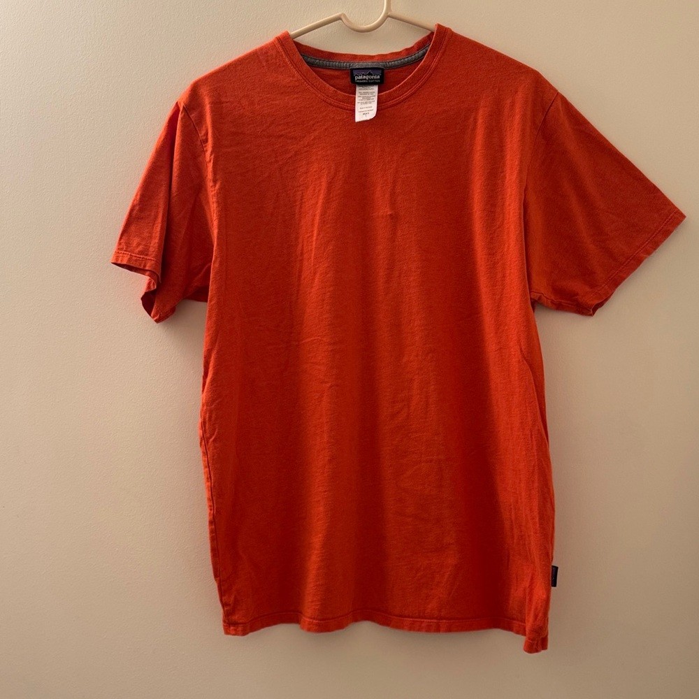 Patagonia Bright Orange 100% Organic Cotton Short Sleeve Tee