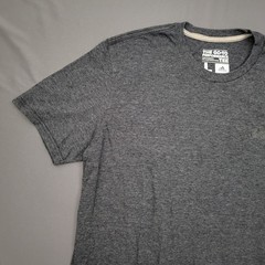 Adidas Shirt Mens Large L Short Sleeve Logo Climate Woven Pullover Gray