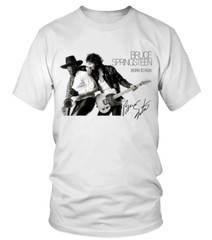 Vintage Bruce Springsteen Born To Run Cotton White S-5XL Unisex Shirt AG379