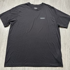 RVCA VA Sport Tee T Shirt Mens XL Black Gym Workout Regular Fit Rubber Logo