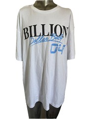 Billion Dollar Baby $$$ Black Blue Script Logo White Shirt 2x New
