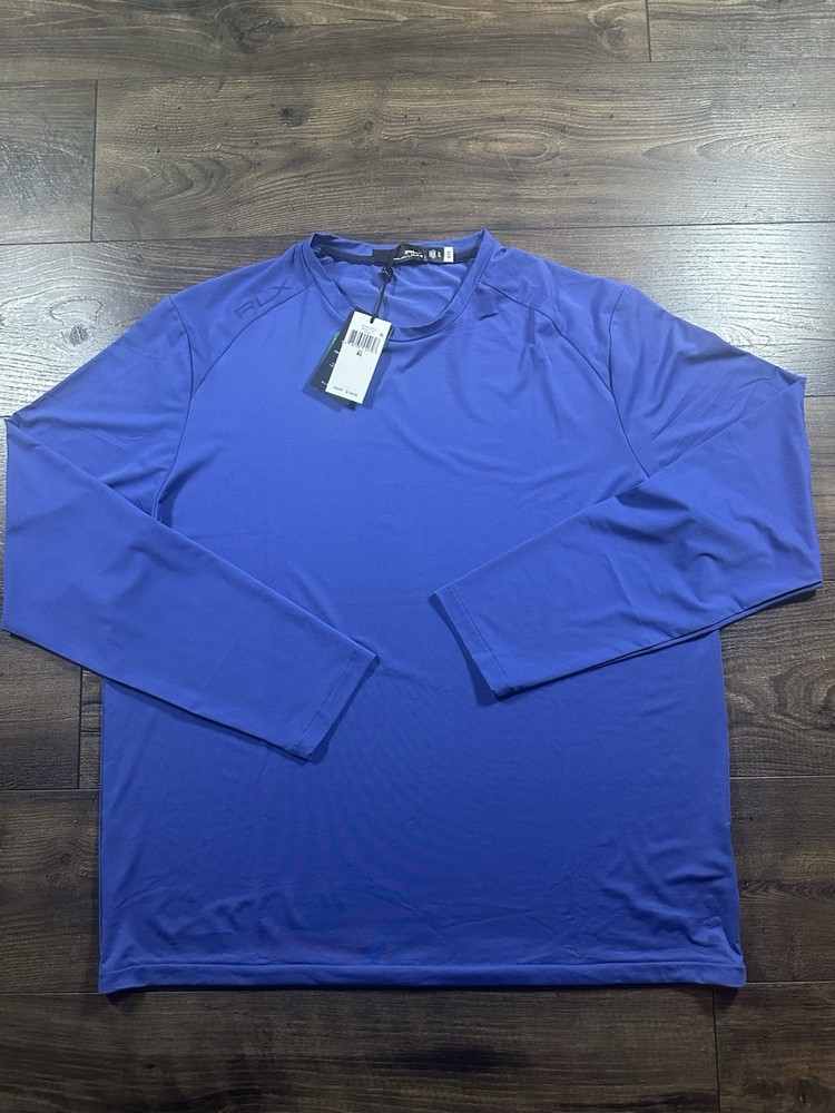 Ralph Lauren RLX Performance Mesh Long Sleeve T-Shirt Blue Men’s Size XL NWT