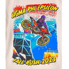 Comfort Colors Sigma Phi Epsilon Fall Rush 2023 Motorcycle T Shirt Mens Medium