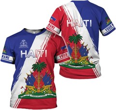 Personalized Haiti Patriotic Shirt , Haiti Flag Jersey Shirt S-5XL
