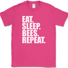 Eat Sleep Bees Repeat Beekeeping T-Shirt Funny Hobby Art Hive Humor Gift Tee