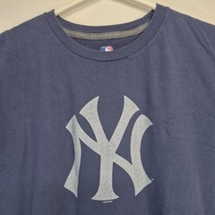 MLB NY Yankees Adults Baseball Fan TShirt Logo Size XL Blue Team Sports