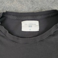 Sol Angeles Shirt Mens Medium Gray Crew Neck Short Sleeve Graphic Stretch Casual