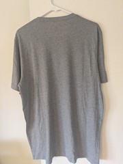 TravisMathew Men’s Gray Short Sleeve Crew Neck Graphic Logo T-Shirt, L