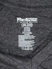 Pro Edge Men’s Heather Gray V Neck Tri-Blend Miami Hurricanes Logo T Shirt, 2XL