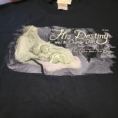 NWT Vintage Jesus Religious His Destiny Was To Change Ours Christ Luke 2:11 2XL