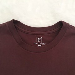 George Mens Chianti Long Sleeve Stretch Crew Neck T-Shirt S (34-36) Chest 39″NWT