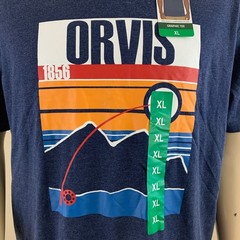 ORVIS Men’s Classic Fit Mountans Fly Fishing Graphic T-Shirt Size XL NWT