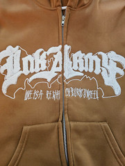 Unbranded sweatshirt with front zipper in tan men tops size M M18