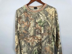 80s Ace Sportswear Camo T-Shirt Adult Large Advantage Camouflage Long Sleeve VTG