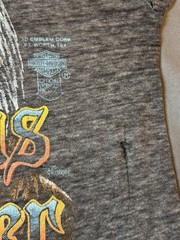 Vintage 3D Emblem Harley Davidson Shirt Righteous Ruler Eagle 80’s Biker Thin