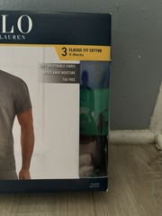 Polo Ralph Lauren Small Men 3-Pack V-Neck T-Shirt Green Blue Black Classic New