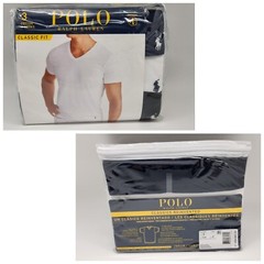 3 PK POLO RALPH LAUREN S – 2XL Cotton Logo Classic Fit V Neck T Shirts U PICK