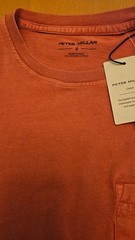 PETER MILLAR Crown Men’s Lava Wash Pocket Tee Color Clay Rose Size Small