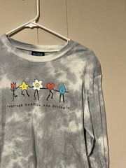 ALAB Aby Grey Tie Dye LS Shirt Size Medium Together Through The BS Zumiez