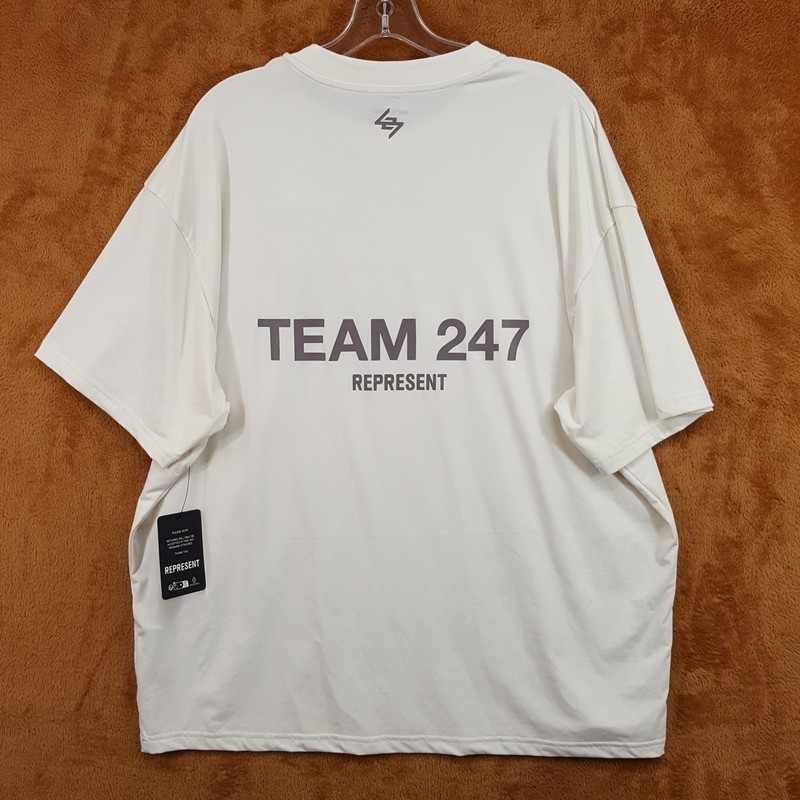 REPRESENT Shirt Mens XL Cream Pullover Crew Team 247 T-Shirt Tee