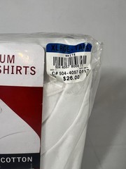 Stafford Mens XL TALL White Crew Neck T-Shirts 3 Pack Heavyweight Cotton 2XLT