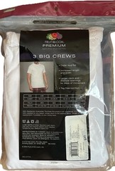 Fruit of the Loom Men’s BIGMAN Crew Neck T-Shirt 3-Pack DM3 White Size 2XB NEW