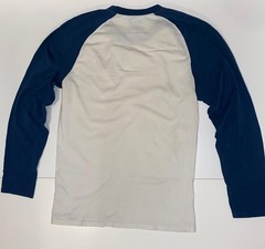 Vintage Dickies Raglan T-Shirt Men’s Medium White Blue Logo Skate Workwear 90s