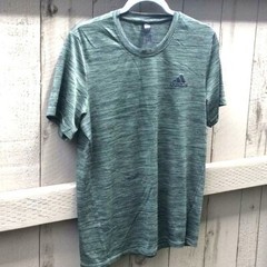 Adidas Mens T Shirt Short Sleeve Logo-Front Fabric-100% Polyester Size- Medium