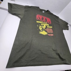 Night of the Living Dead Movie Shirt Men’s 2XL Horror Y2K OD Green Short Sleeve