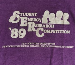 Screen Stars Large Purple Single Stitch Graphic Print Student Energy Research