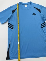 Adidas Boys Blue Athletic Logo T-Shirt Size Regular Condition Varies