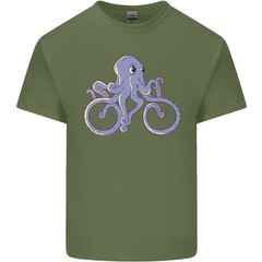A Cycling Octopus Funny Cyclist Bicycle Mens Light Cotton T-Shirt