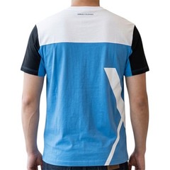 $50 ARMANI EXCHANGE Blue Navy Blue Short Sleeve Slim Fit Designer T-shirt NWT