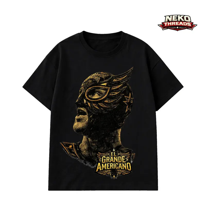 Rey Mysterio El Grande Americano T-Shirt, WWE Lucha Mask Graphic Tee, Vintage